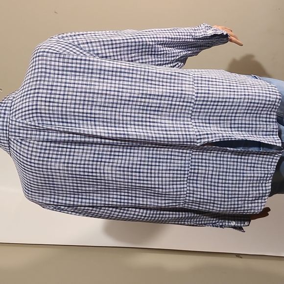 Cloth & Stone Blue & White Plaid Button up - Picture 7 of 8